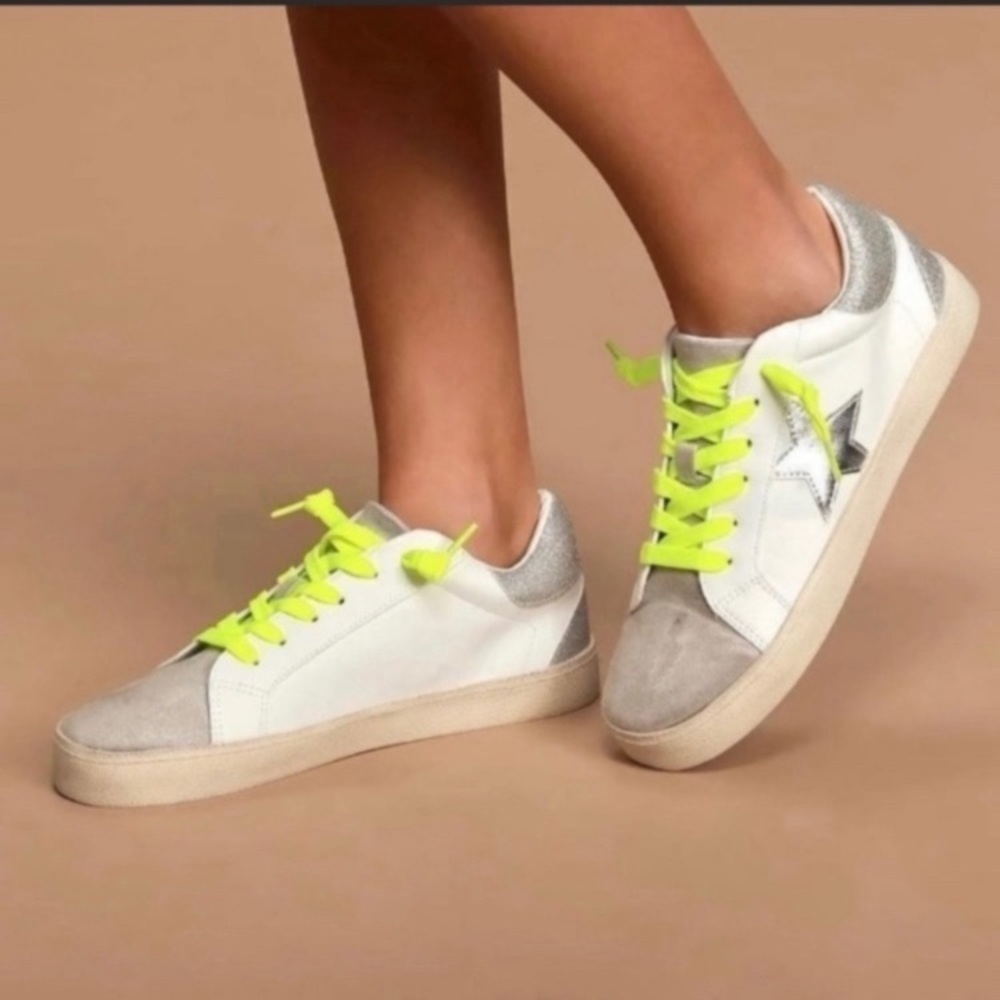 Madden Girl Silver Star Sneakers